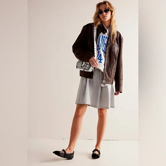 Free People suiting Pleated Mini Skirt