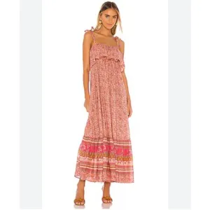 Free People Tangier Babydoll Maxi Dress • Rose | Size Large