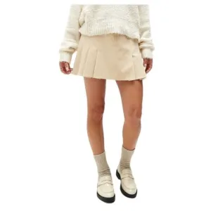 Free People Women’s 6 Mini Skirt Vegan Leather Light Academia School Girl Preppy