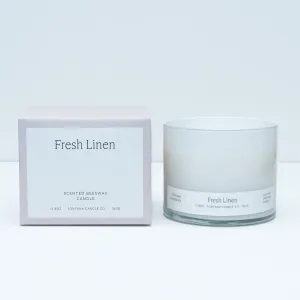 Fresh Linen 3-Wick Natural Beeswax Candle
