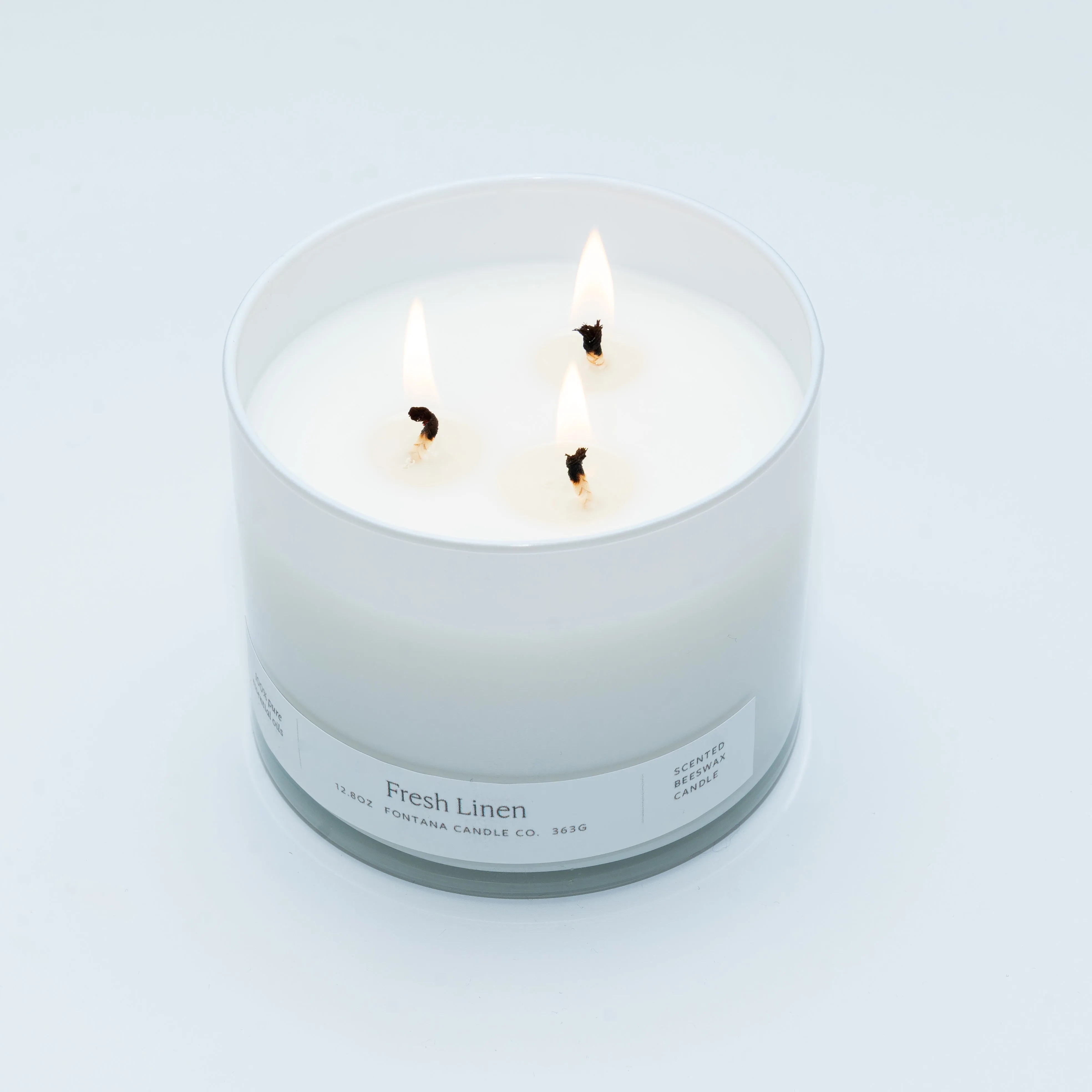 Fresh Linen 3-Wick Natural Beeswax Candle