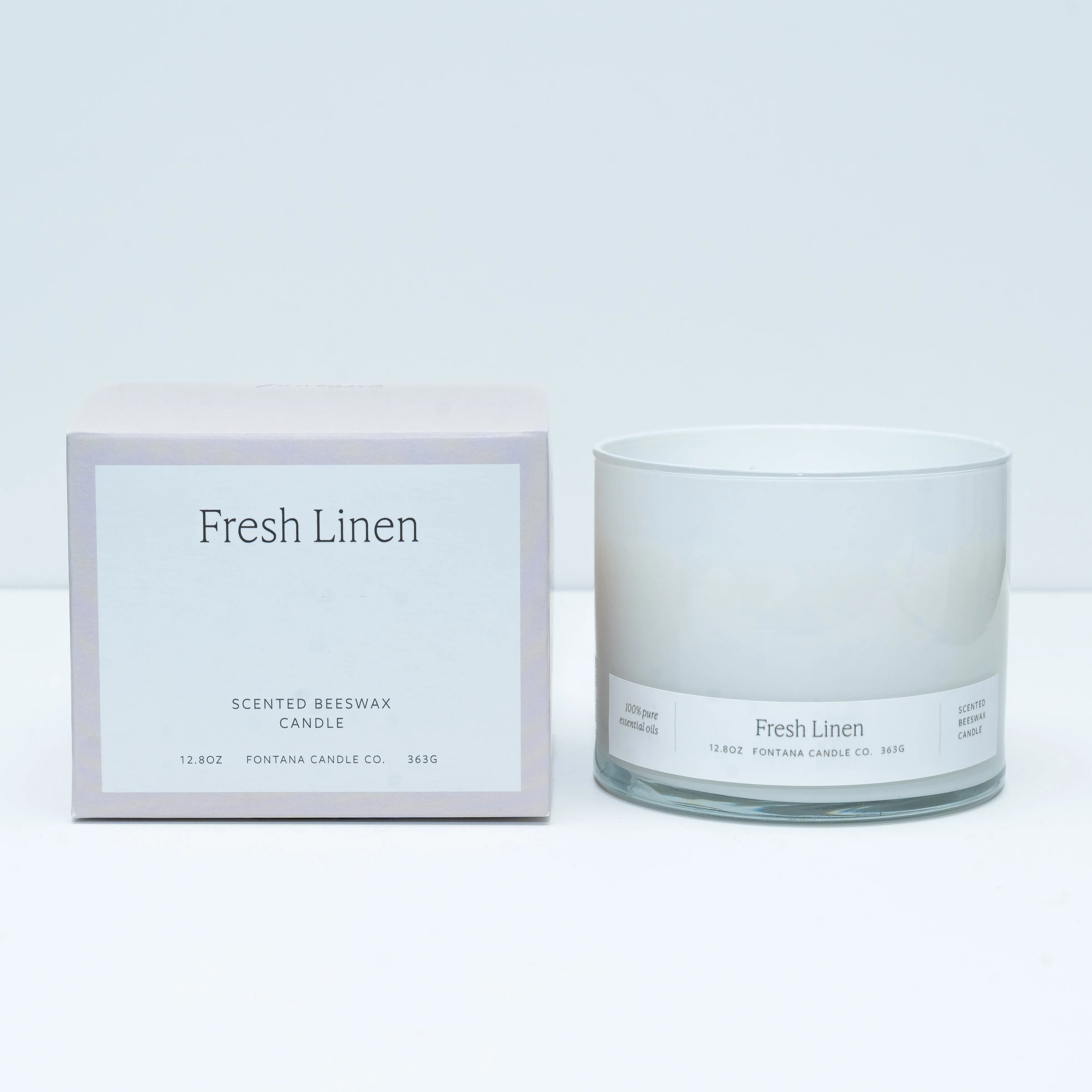 Fresh Linen 3-Wick Natural Beeswax Candle