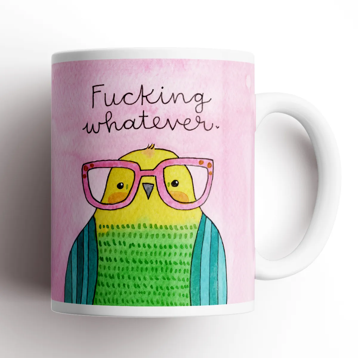 Fucking Whatever Derpy Bird Mug