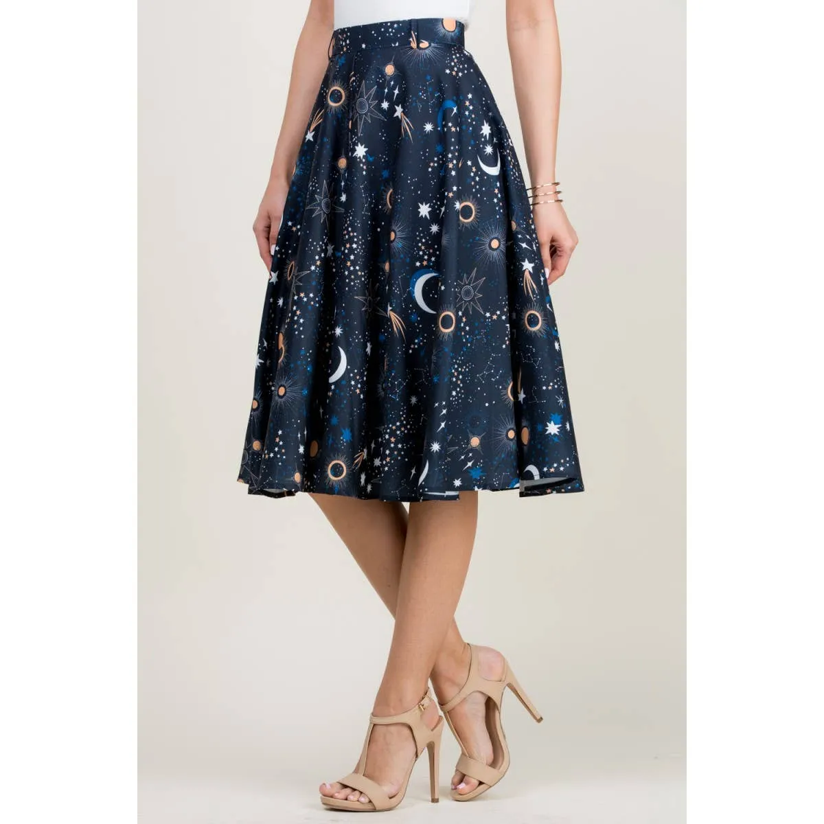Galaxy Print Skirt
