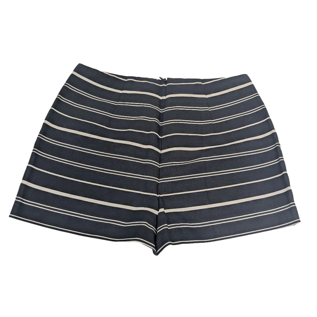 GANT Women's Evening Blue Linen Blend Striped Shorts 420332 $165 NWT