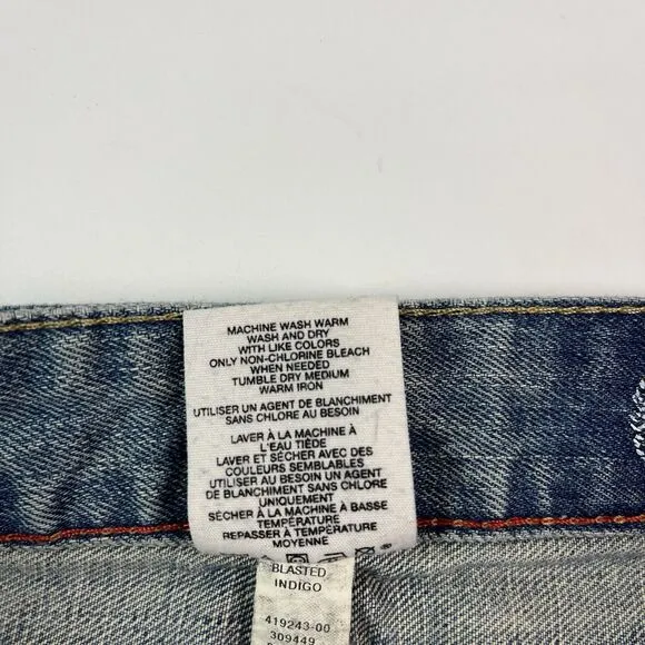GAP Vtg Y2K Micro Mini Denim Skirt Size 10 Preppy Low Rise Raw Hem Distressed