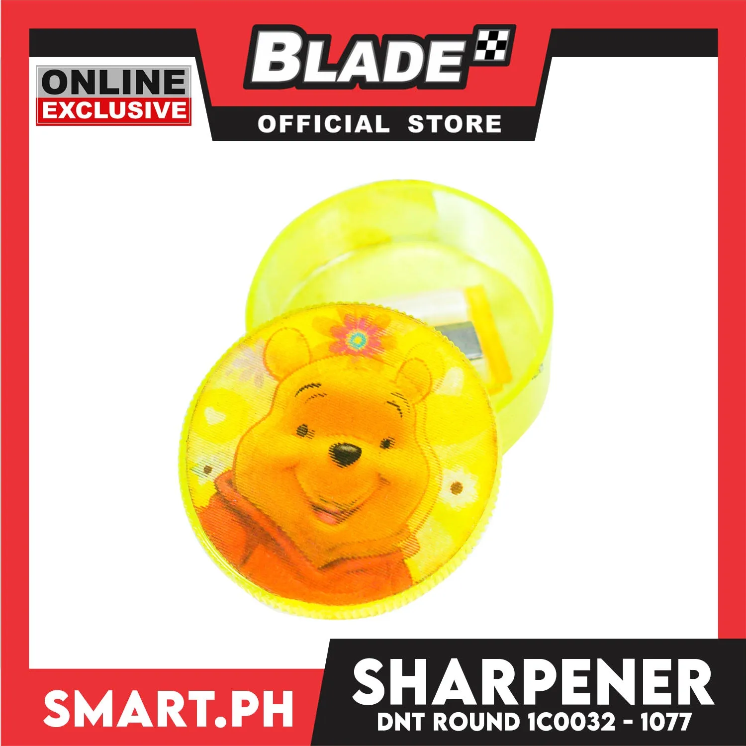 Gifts Round Sharpener Pencil With Character Design 1C0032-1077 (Assorted Designs and Colors)