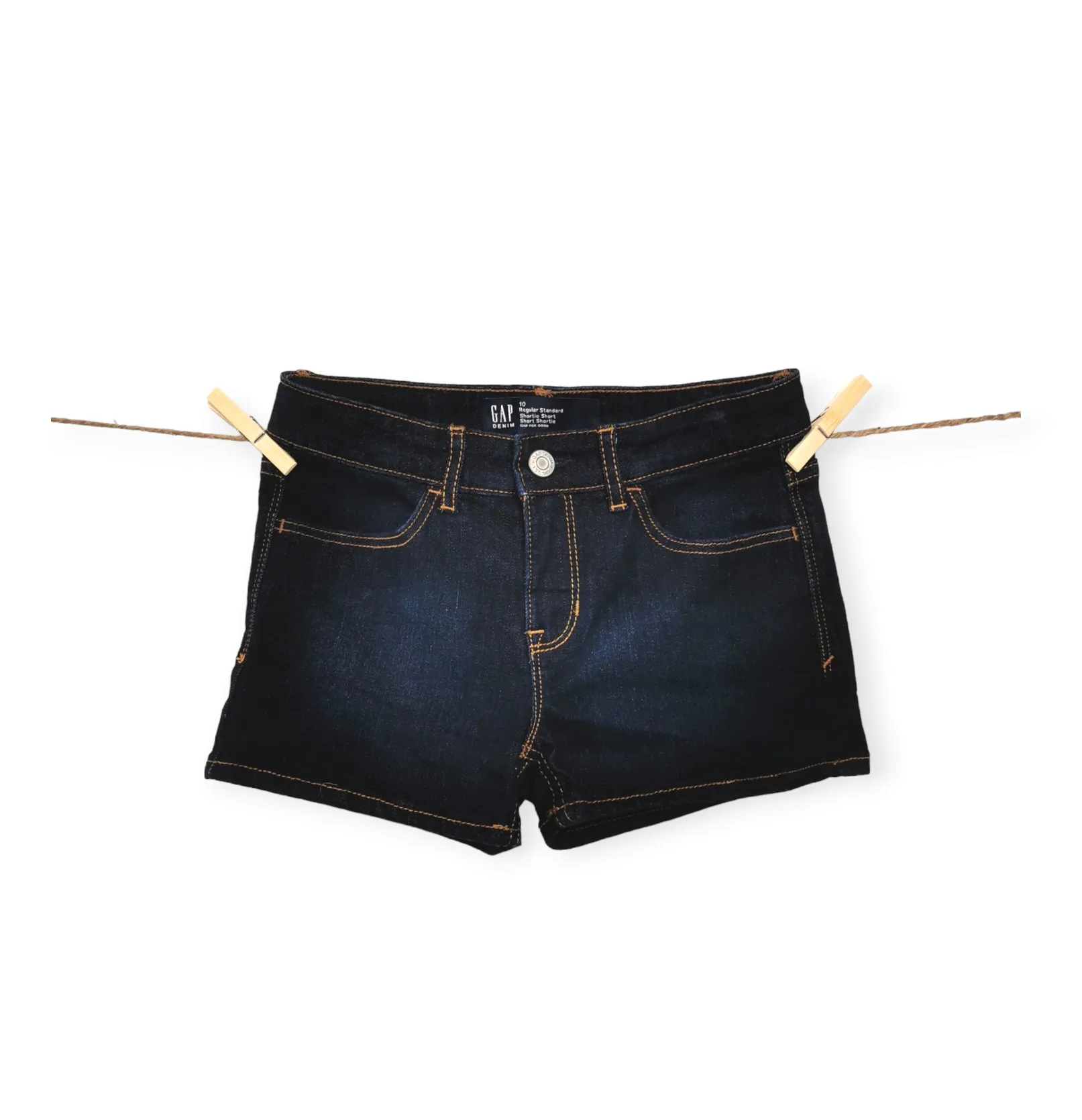 GIRL SIZE 10 YEARS - GAP Kids, Shortie Short Style, Dark Wash EUC B51