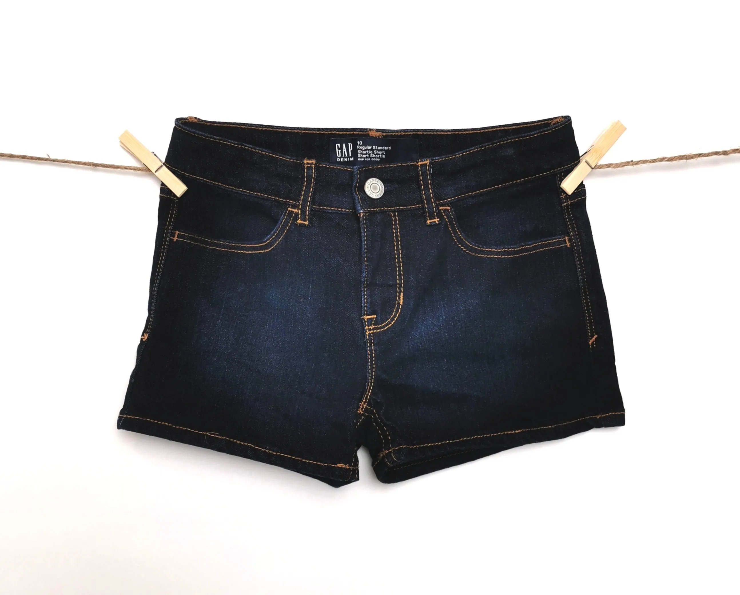 GIRL SIZE 10 YEARS - GAP Kids, Shortie Short Style, Dark Wash EUC B51