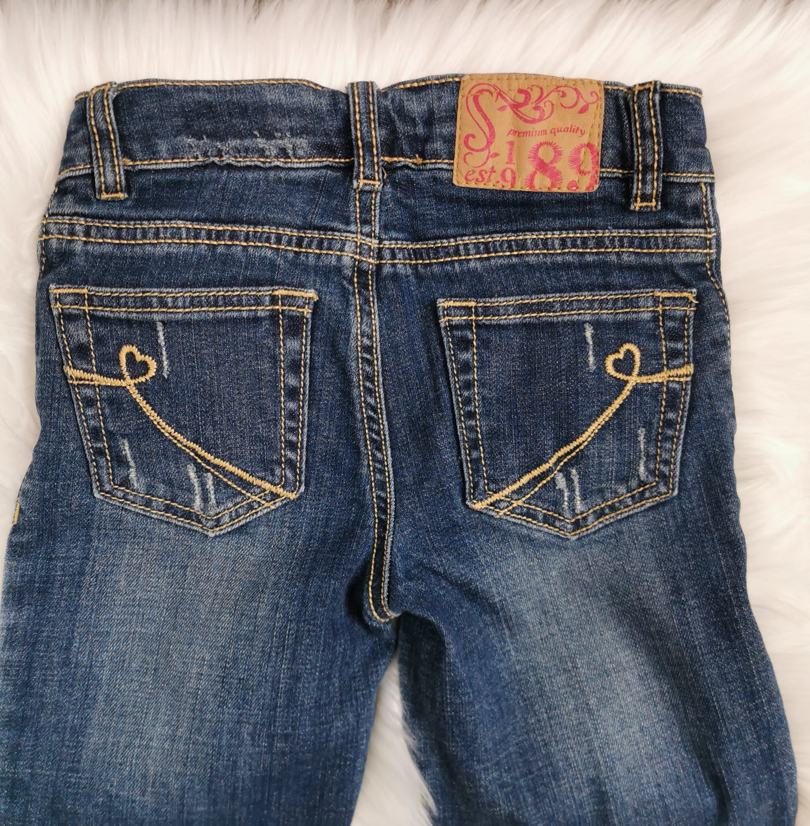 GIRL SIZE 6X/7 YEARS - CHILDREN'S PLACE, Denim Bermuda Shorts EUC B51