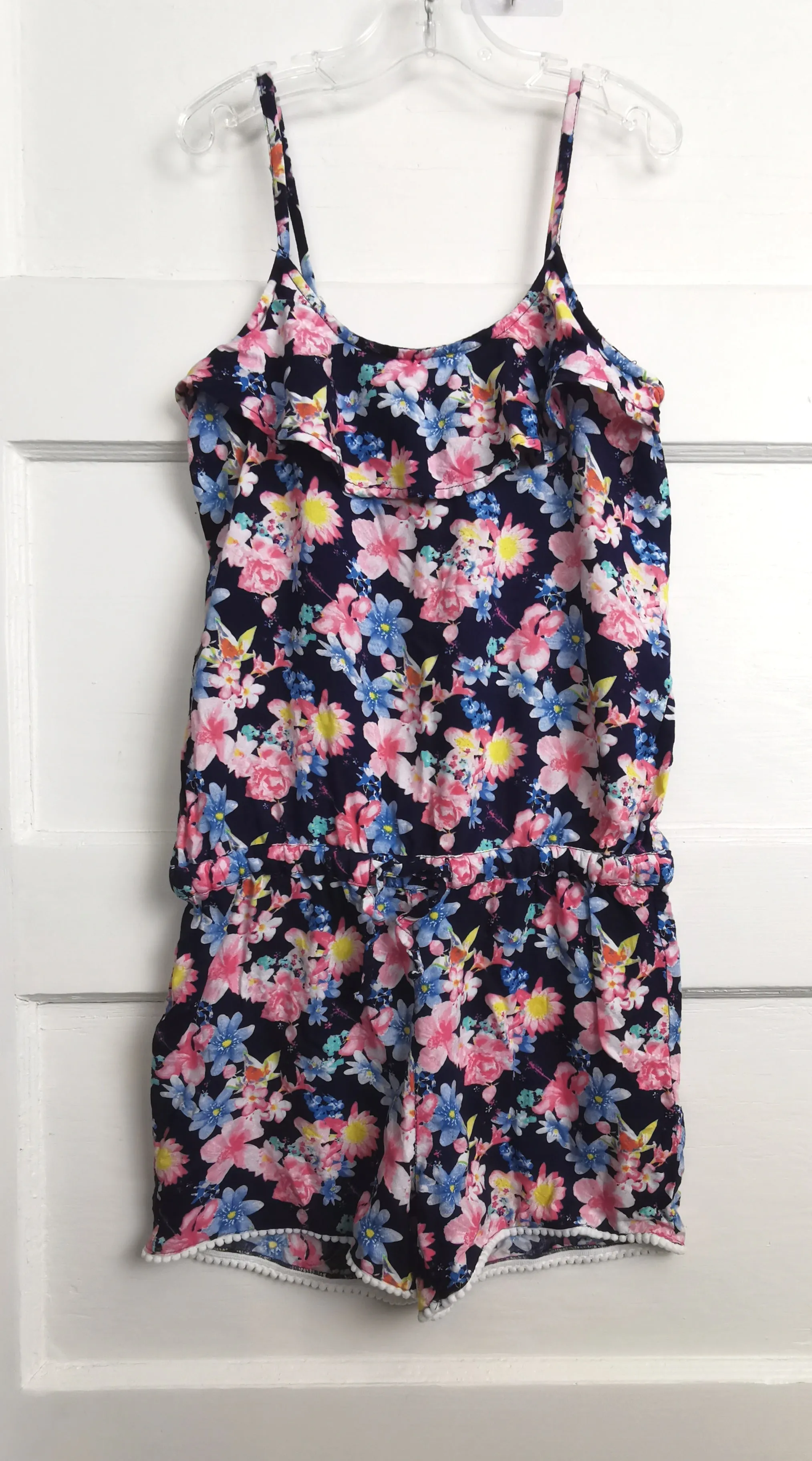 GIRL SIZE XL (13/14 YEARS) - MANGUUN Teens, Floral Romper EUC B37