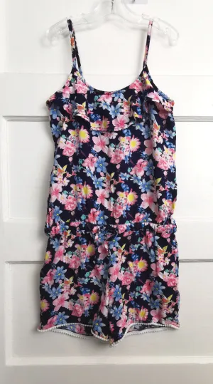 GIRL SIZE XL (13/14 YEARS) - MANGUUN Teens, Floral Romper EUC B37