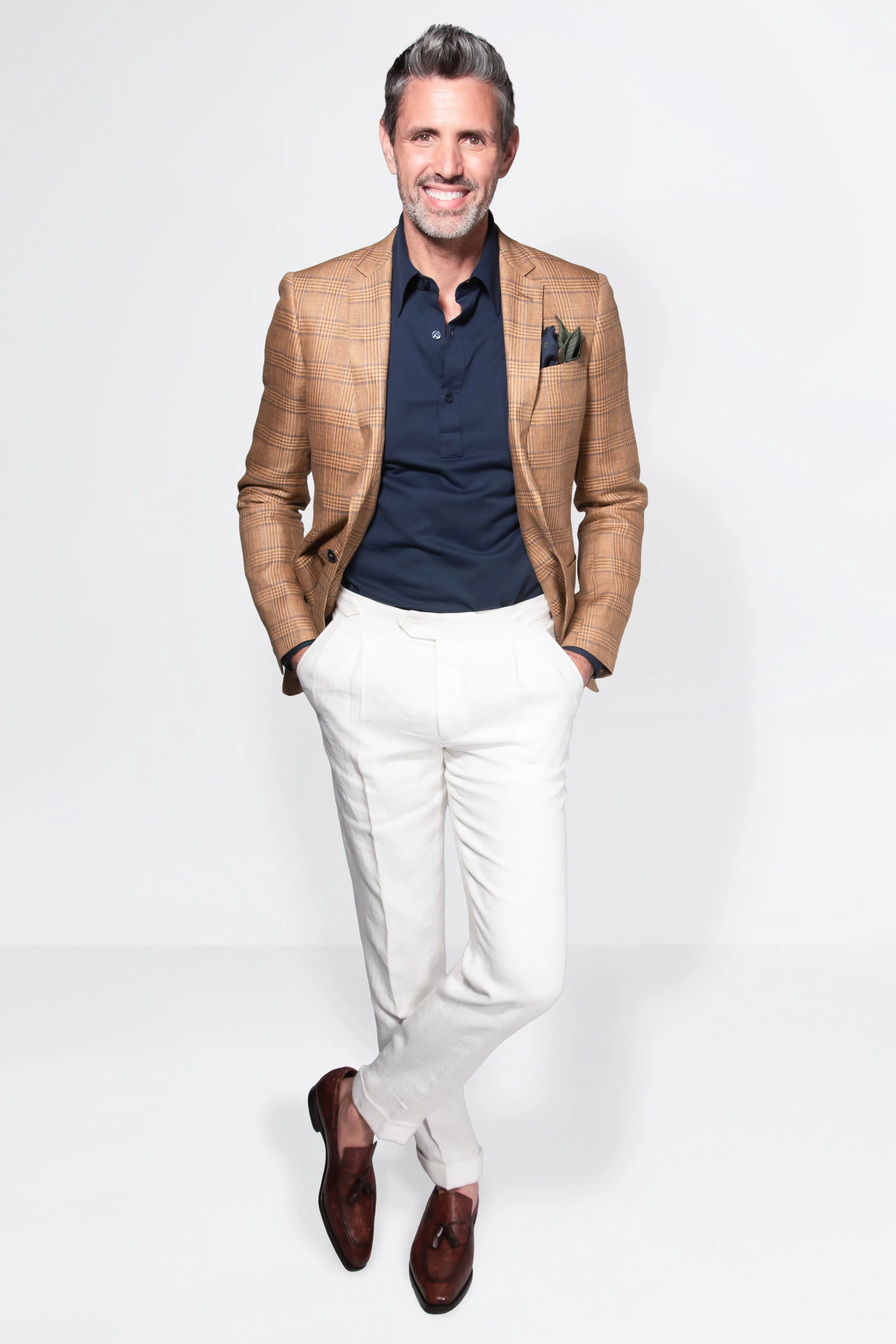 Glen Plaid Linen Sport Coat