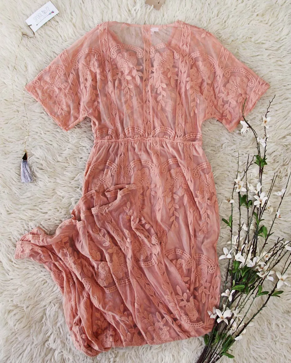 Gold Coast Lace Maxi in Rose