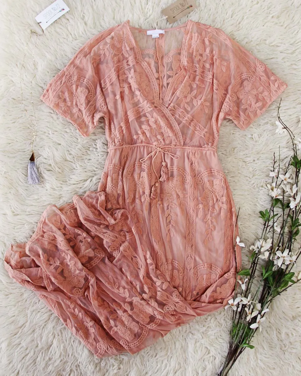 Gold Coast Lace Maxi in Rose