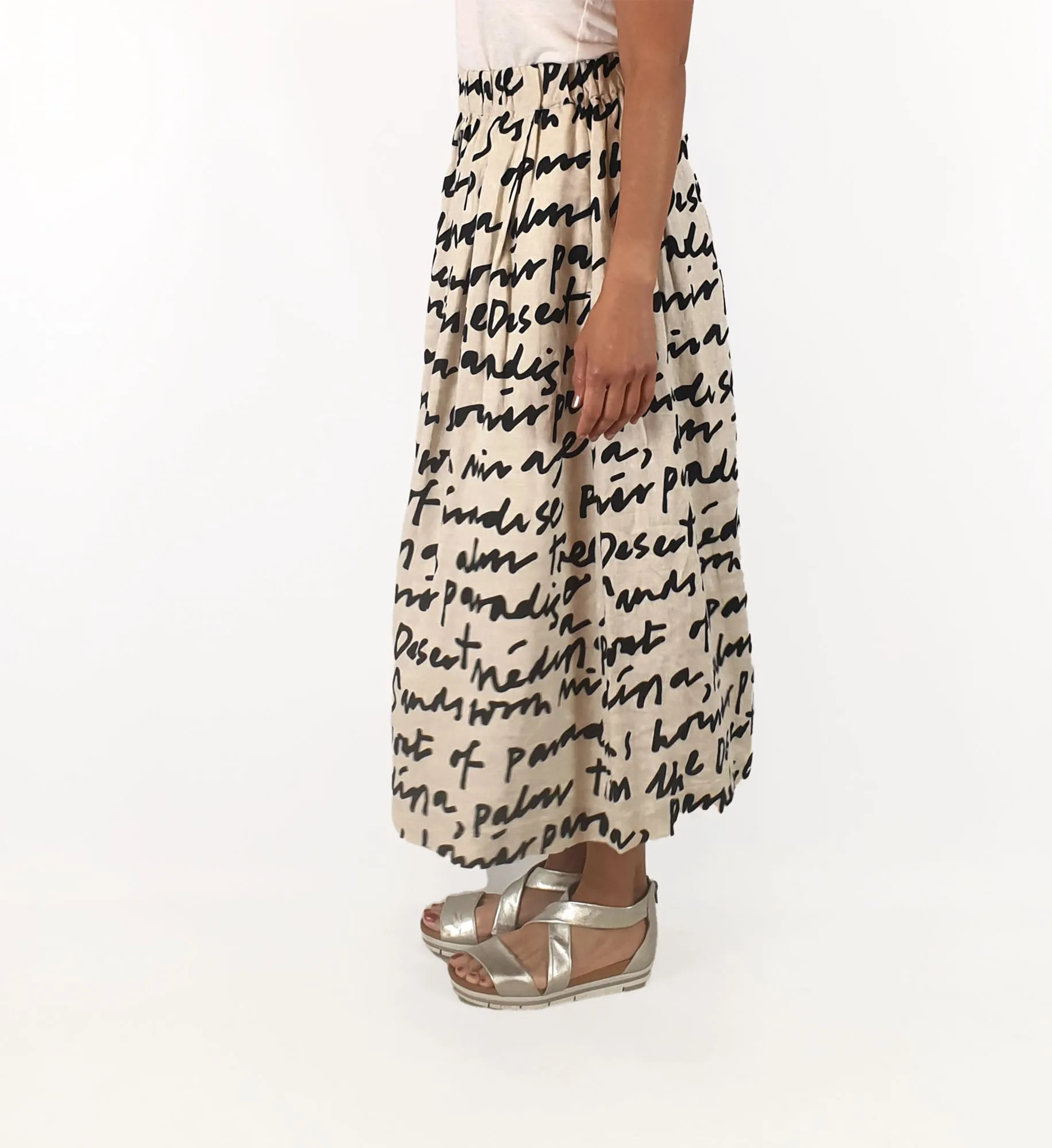 Gorman black unique print skirt size 10