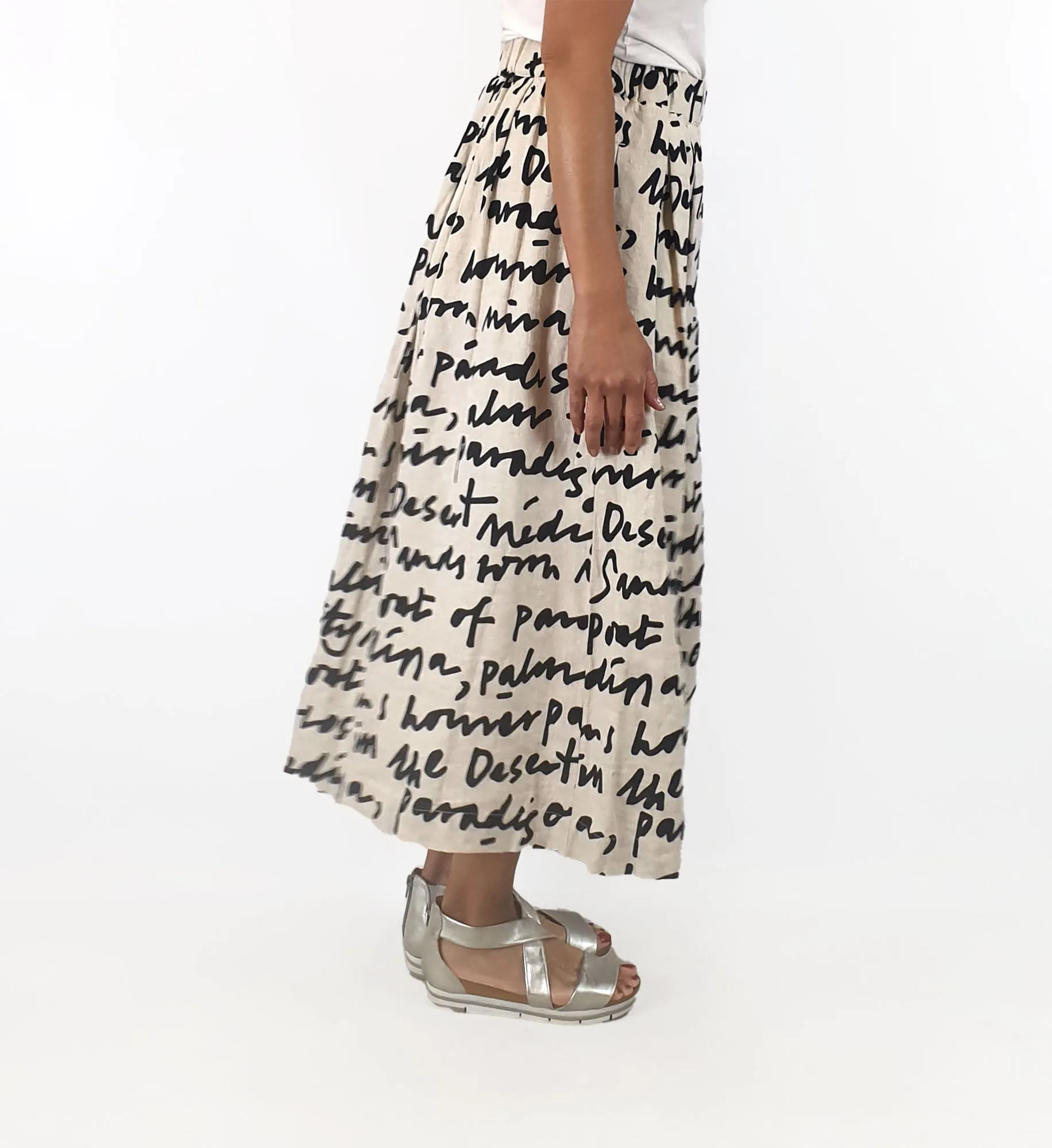Gorman black unique print skirt size 10