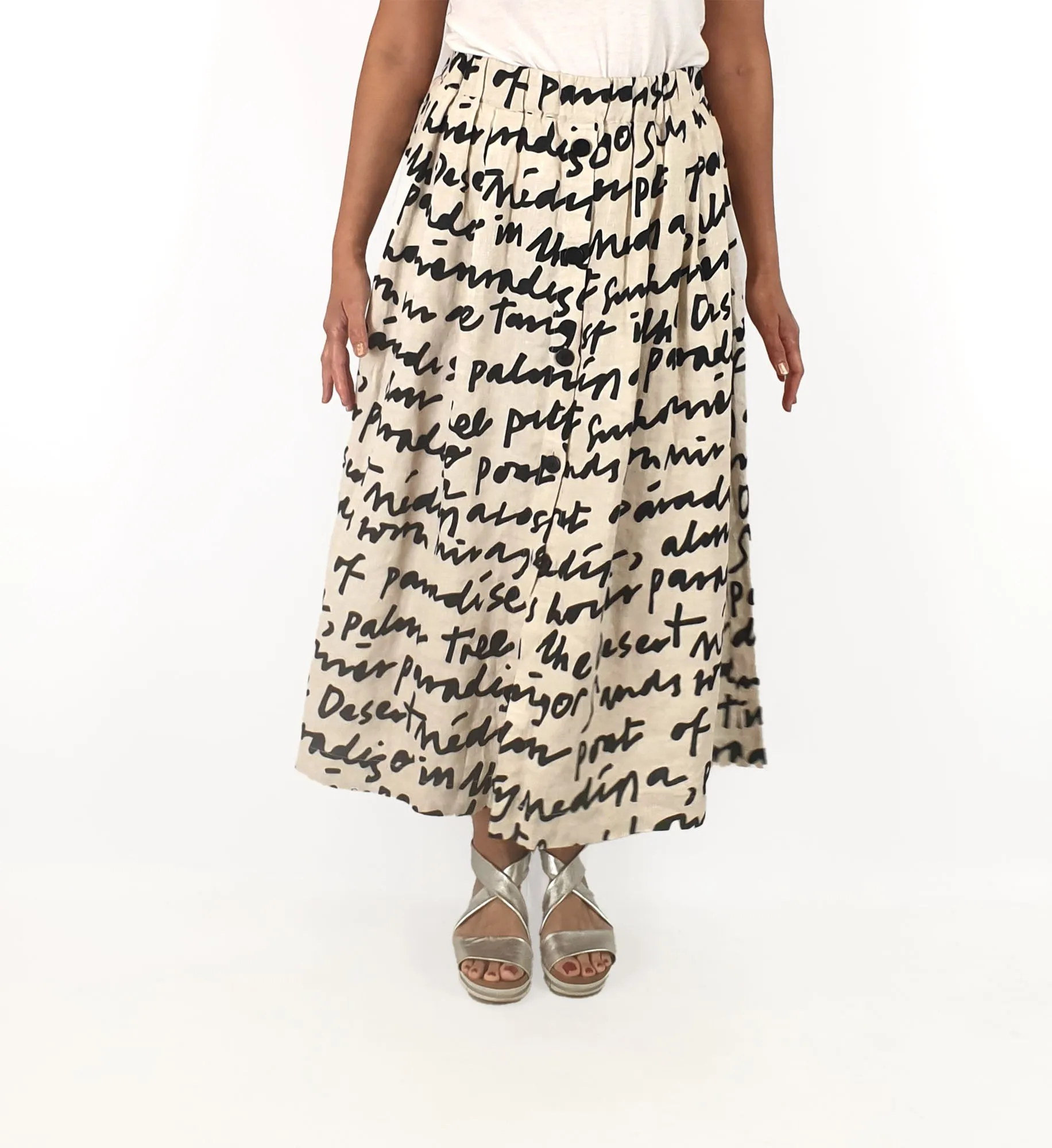 Gorman black unique print skirt size 10