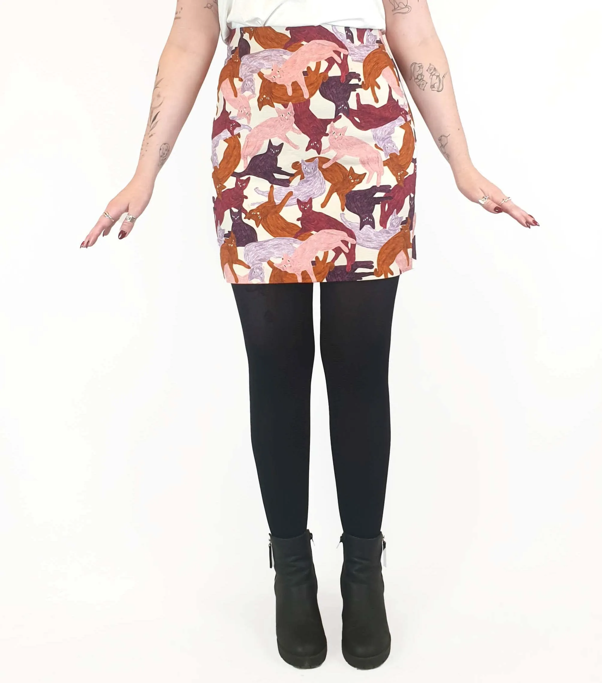Gorman cat print mini skirt size 12