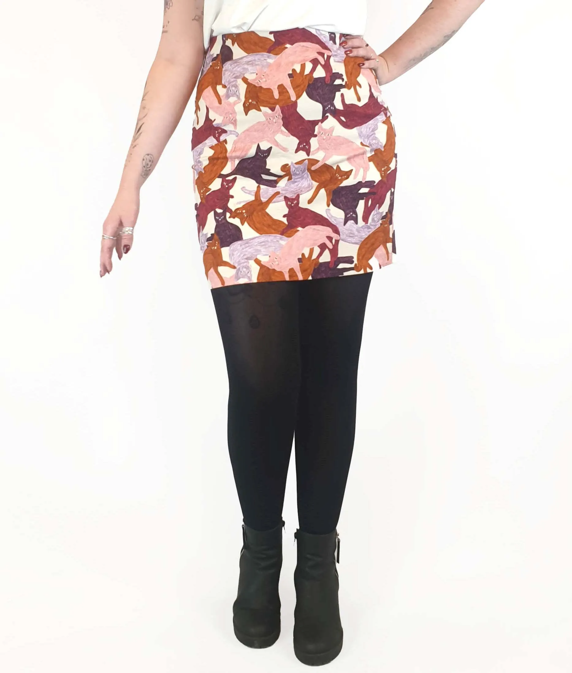 Gorman cat print mini skirt size 12