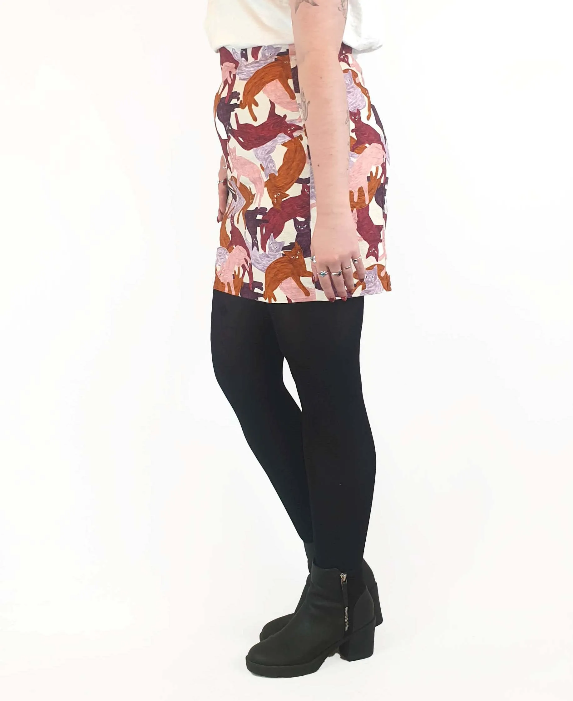 Gorman cat print mini skirt size 12