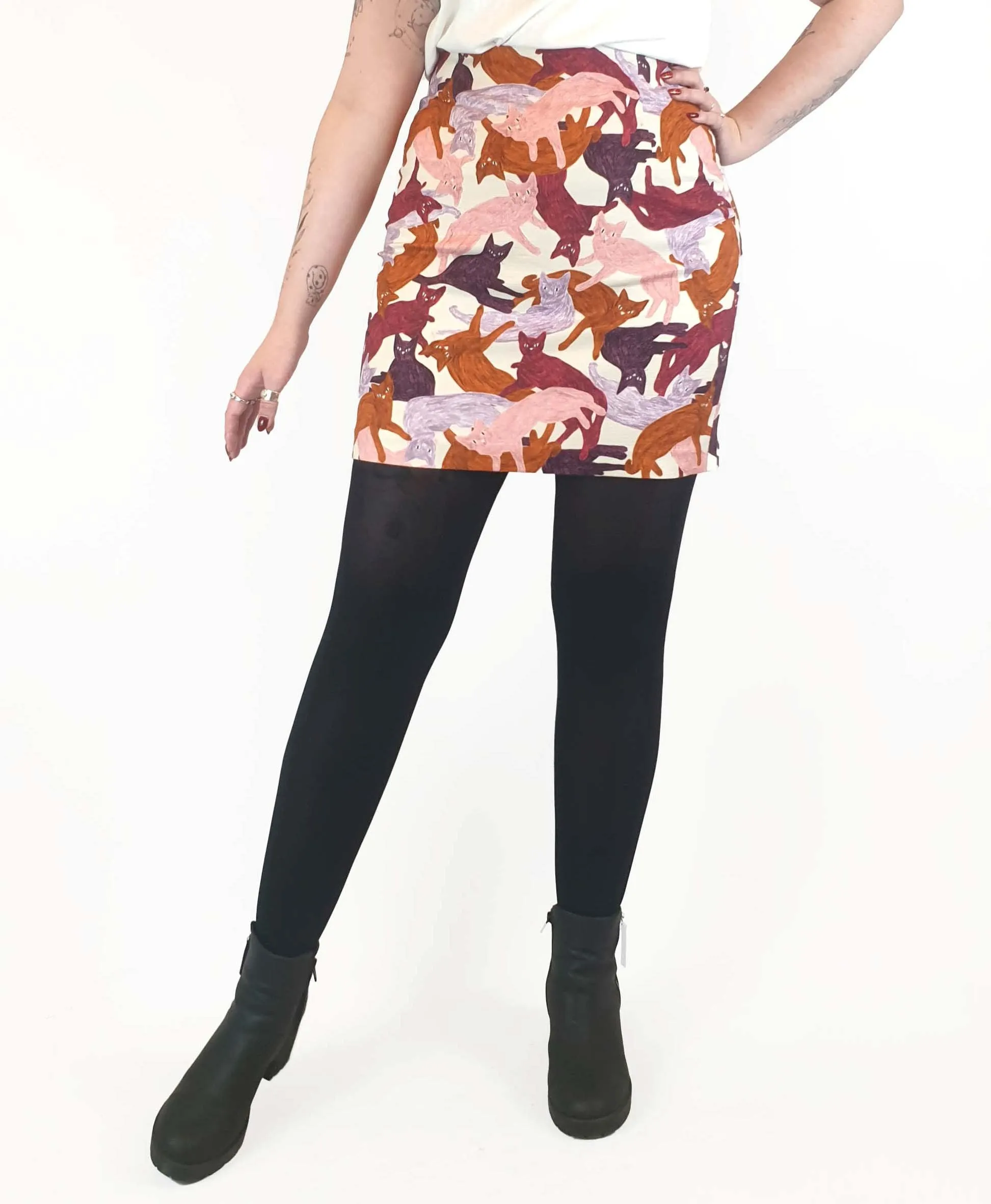 Gorman cat print mini skirt size 12