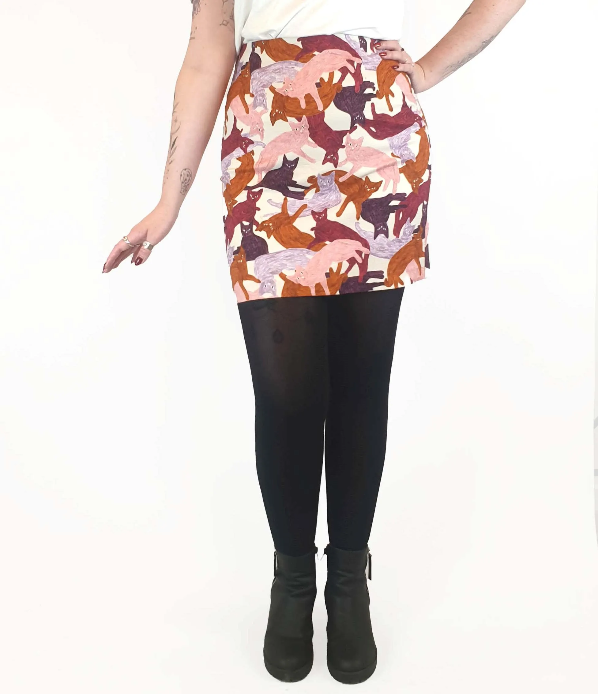 Gorman cat print mini skirt size 12
