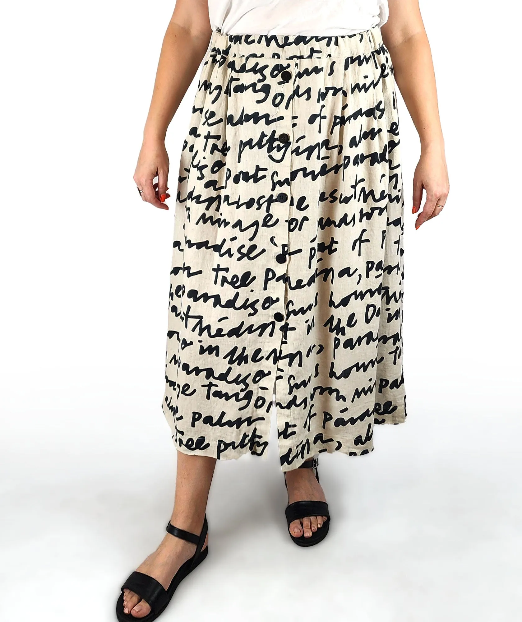 Gorman linen midi skirt size 14