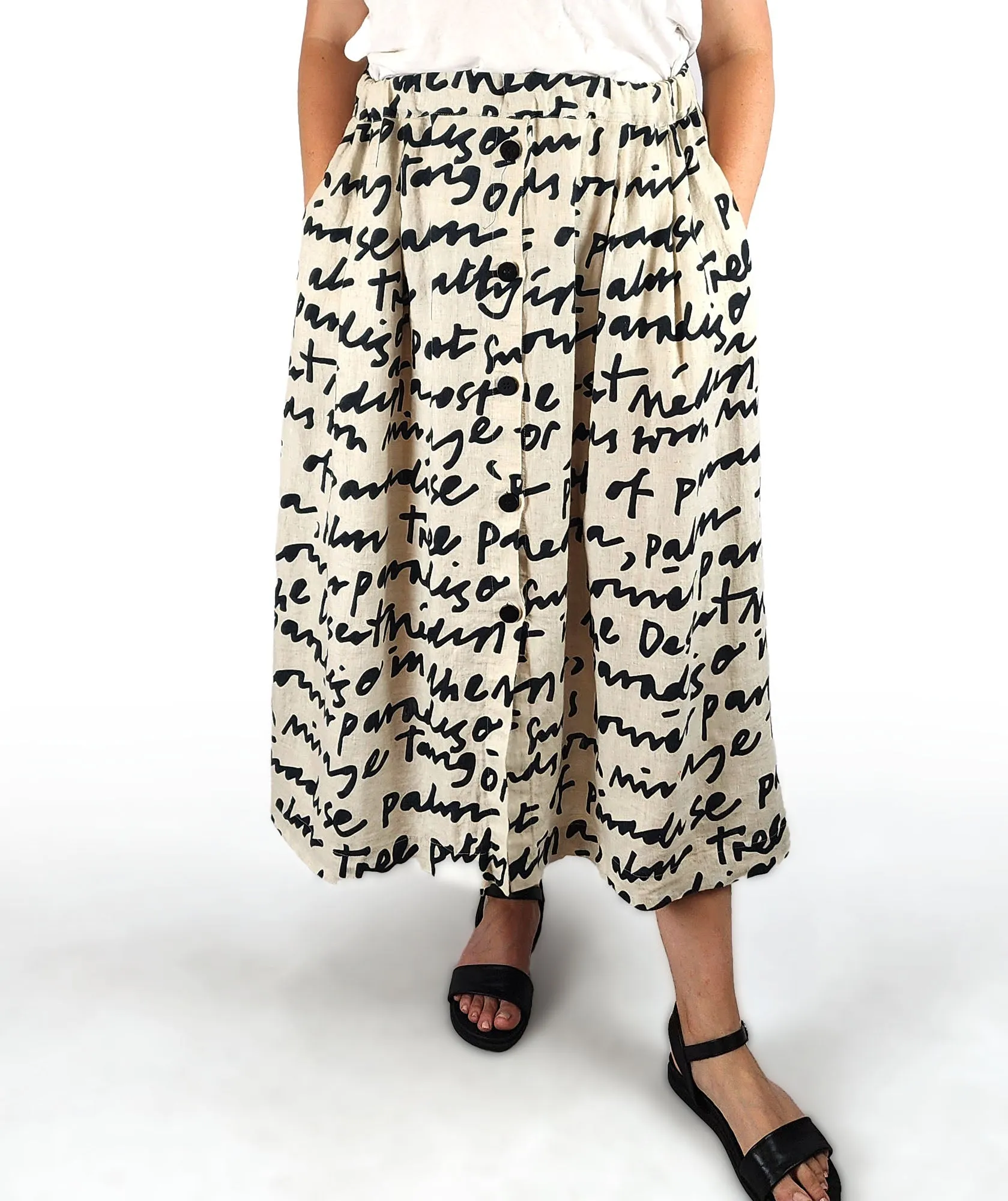 Gorman linen midi skirt size 14