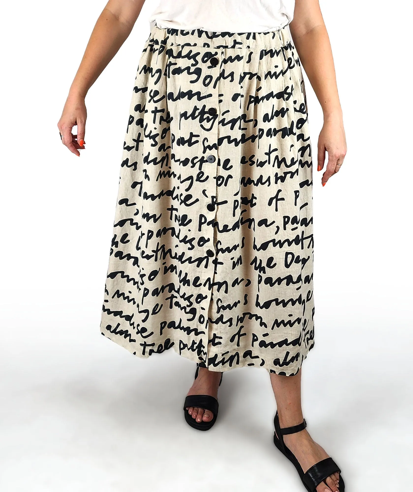 Gorman linen midi skirt size 14