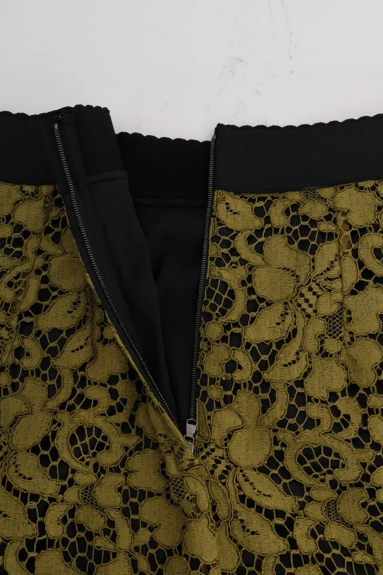 Green Macramé Lace Skirt