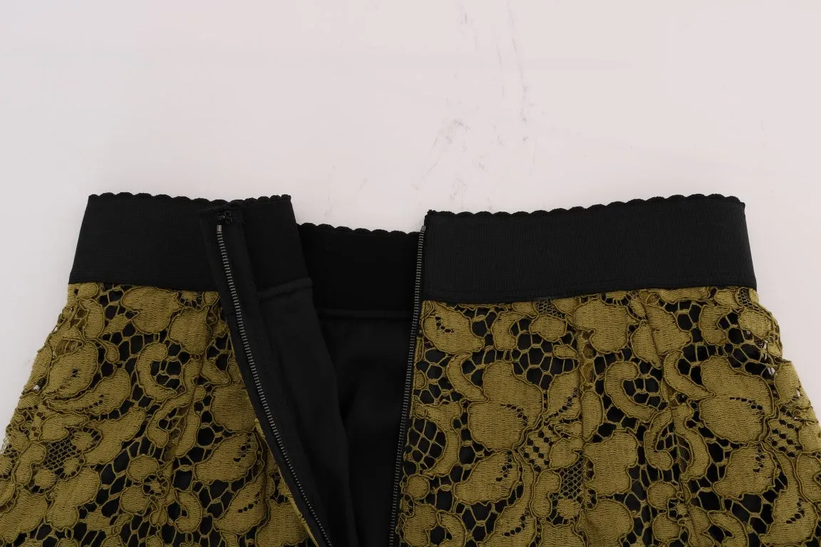 Green Macramé Lace Skirt
