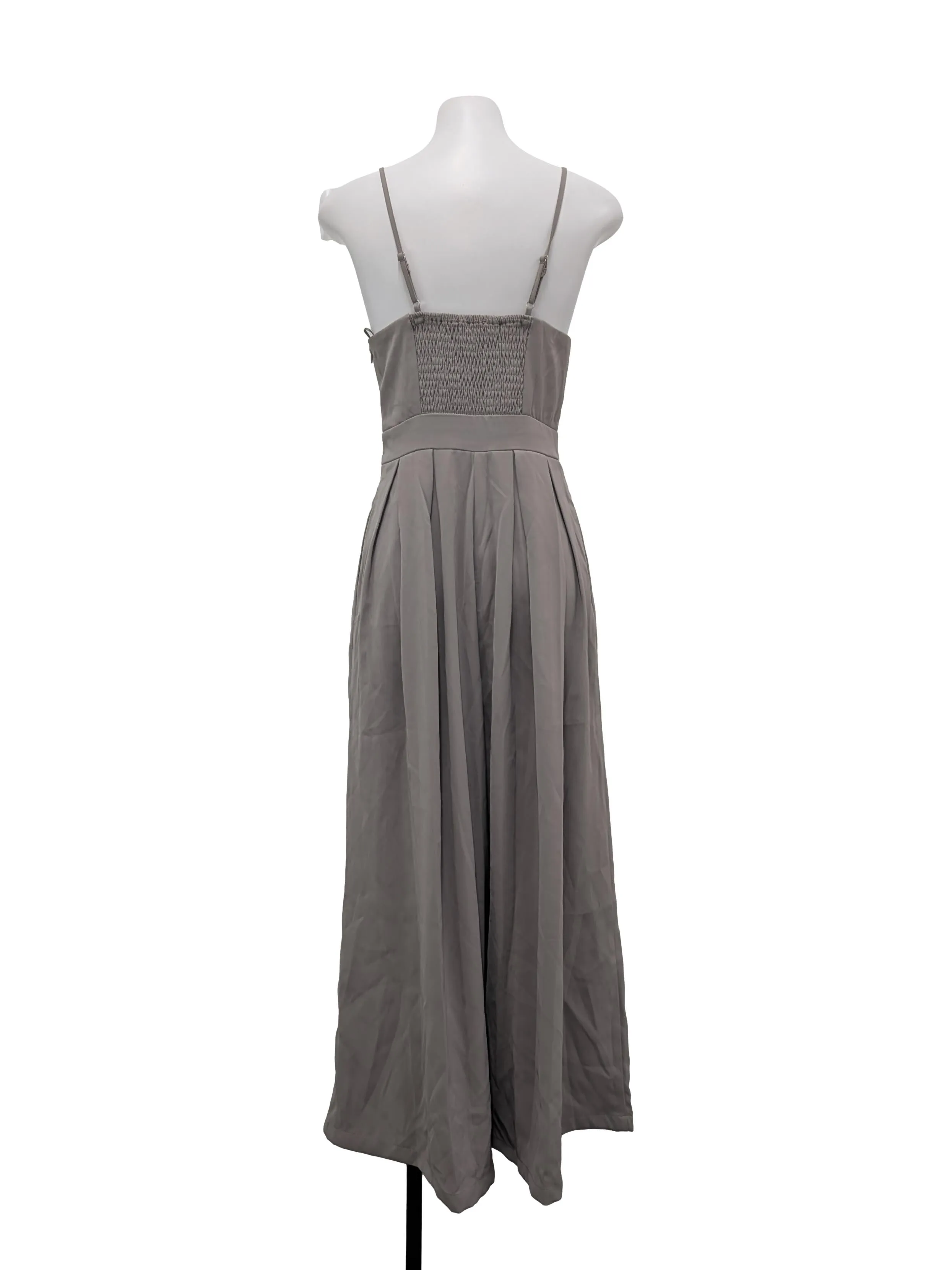 Grey Pleated Romper