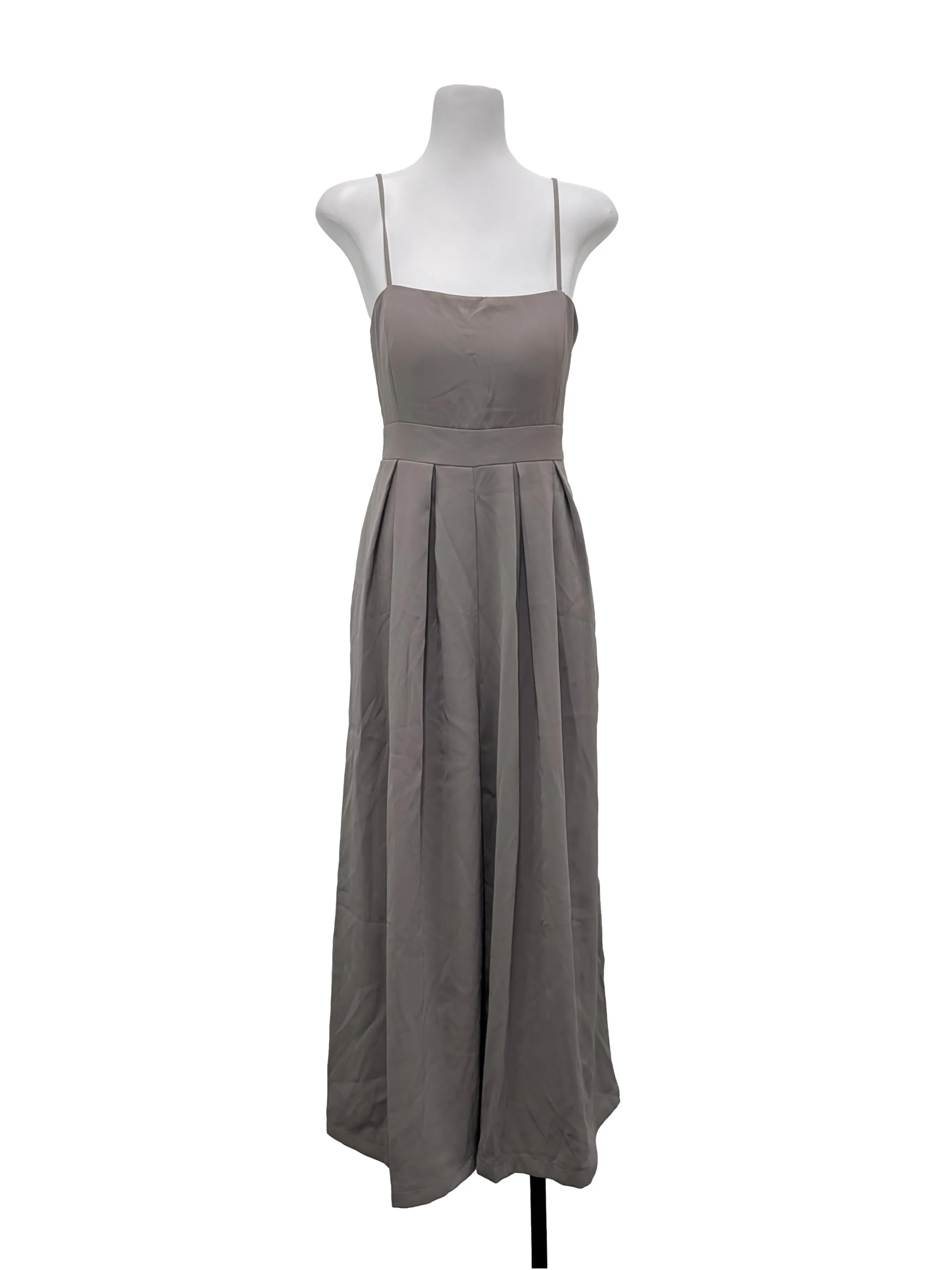 Grey Pleated Romper