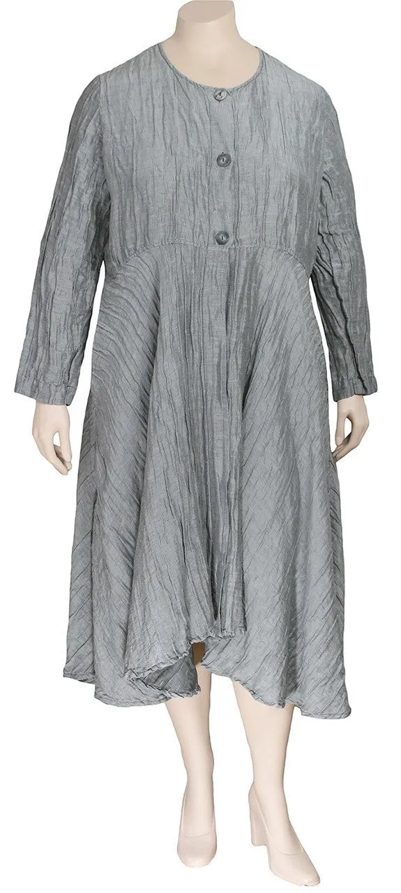 GRIZAS Crinkled Flared Hem Coat / Jacket