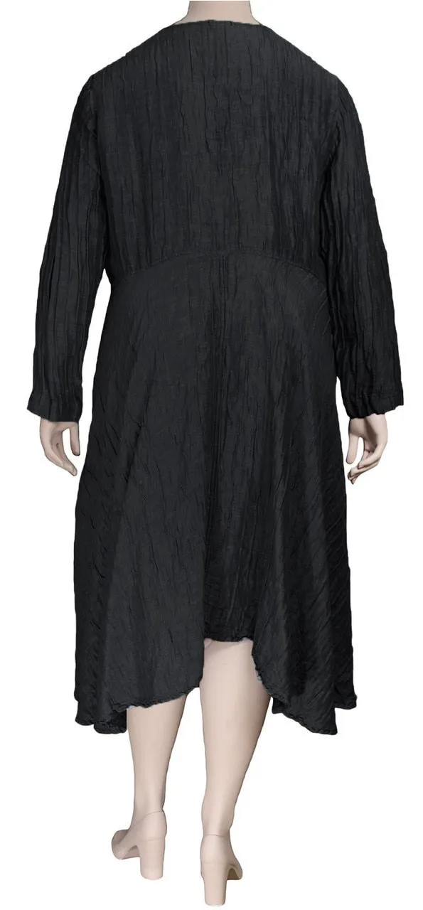 GRIZAS Crinkled Flared Hem Coat / Jacket