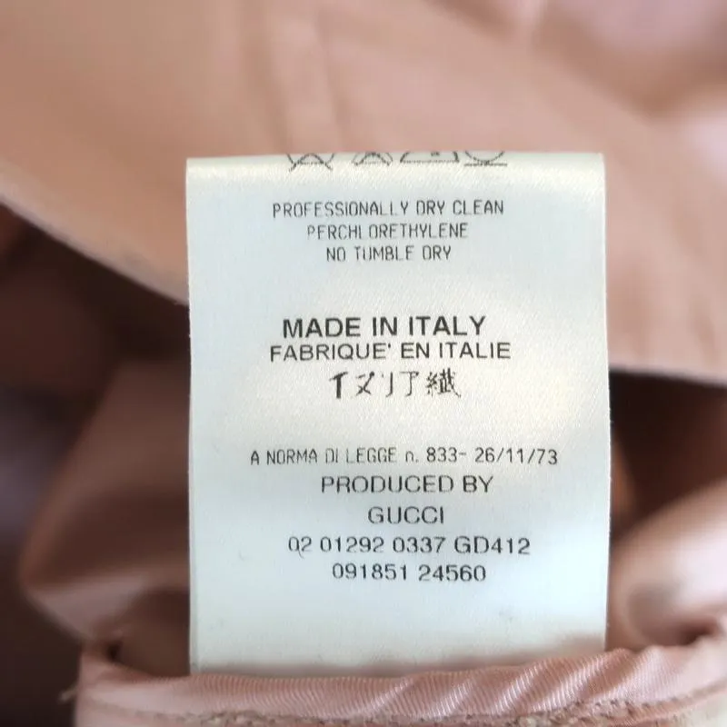 Gucci Tom Ford Front-Slit Pencil Skirt Pink Stretch Cotton Size 40