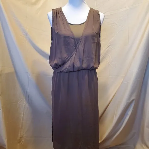 H by Halston Swoop Neck Layer Maxi Dress SZ 2