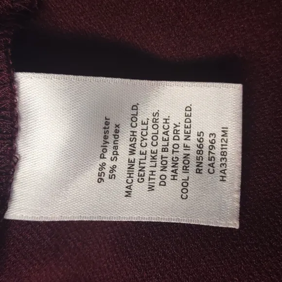 Halogen Zip Detail Pencil Skirt 10 Burgundy