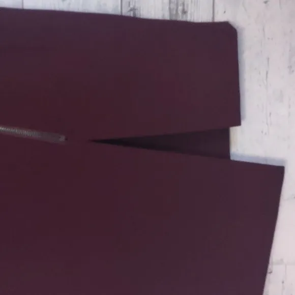 Halogen Zip Detail Pencil Skirt 10 Burgundy