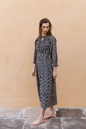 Hand-Printed Dree Maxi Dress (Lurex)