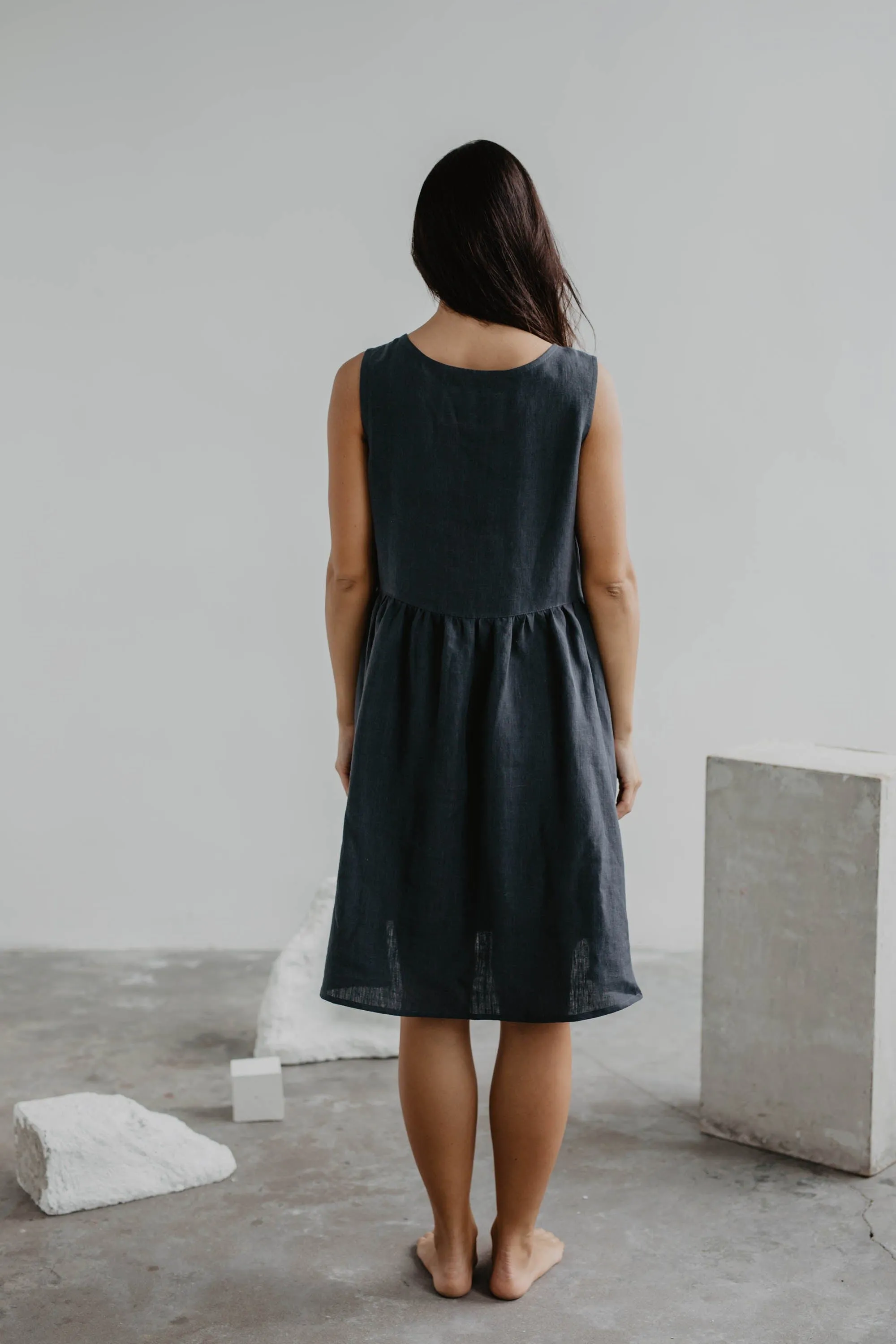 Hazel Linen Sleeveless Summer Dress | Multiple Colours