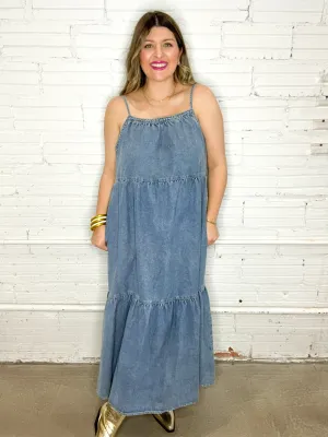 Hazie Denim Maxi Dress