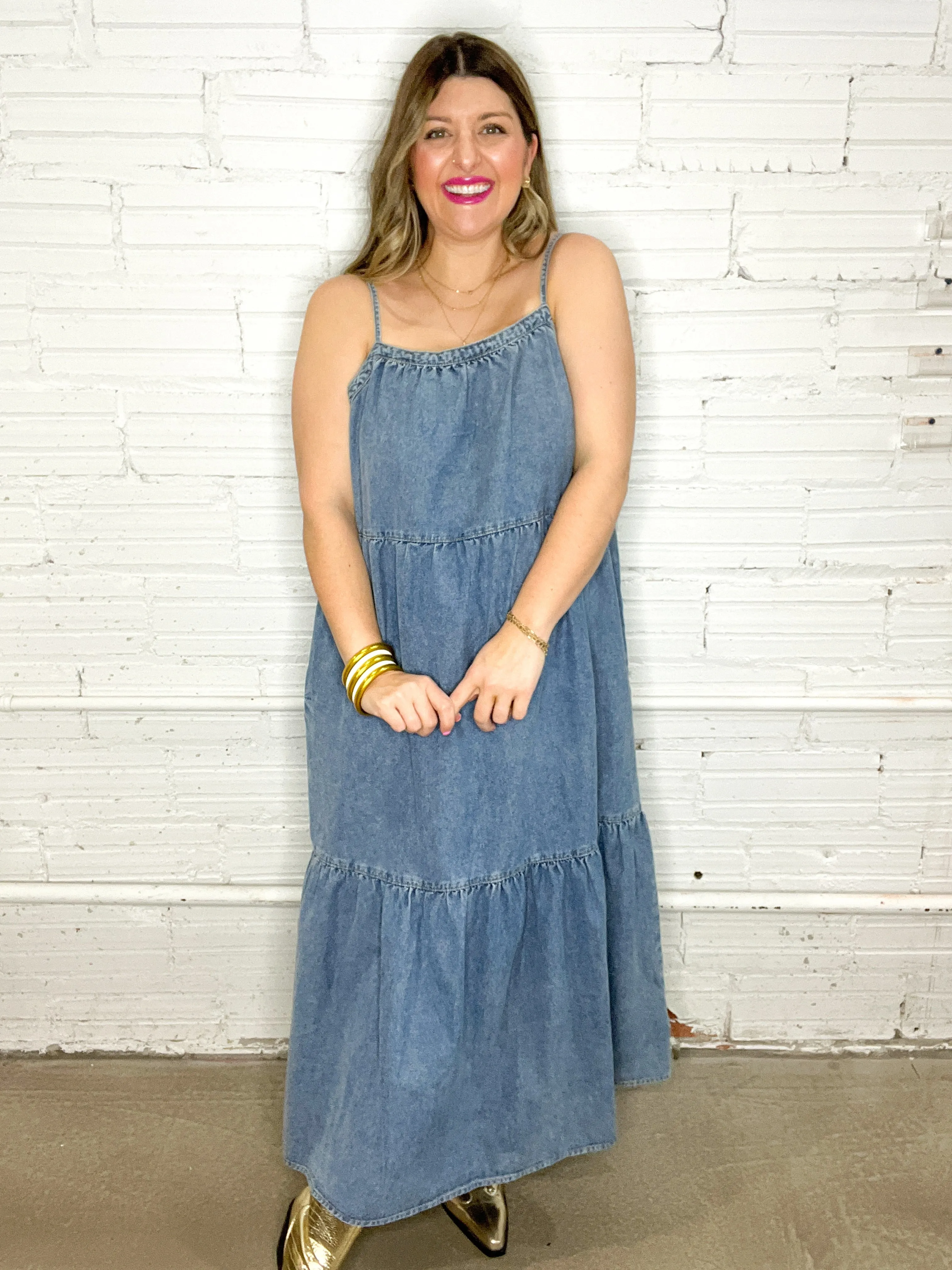 Hazie Denim Maxi Dress