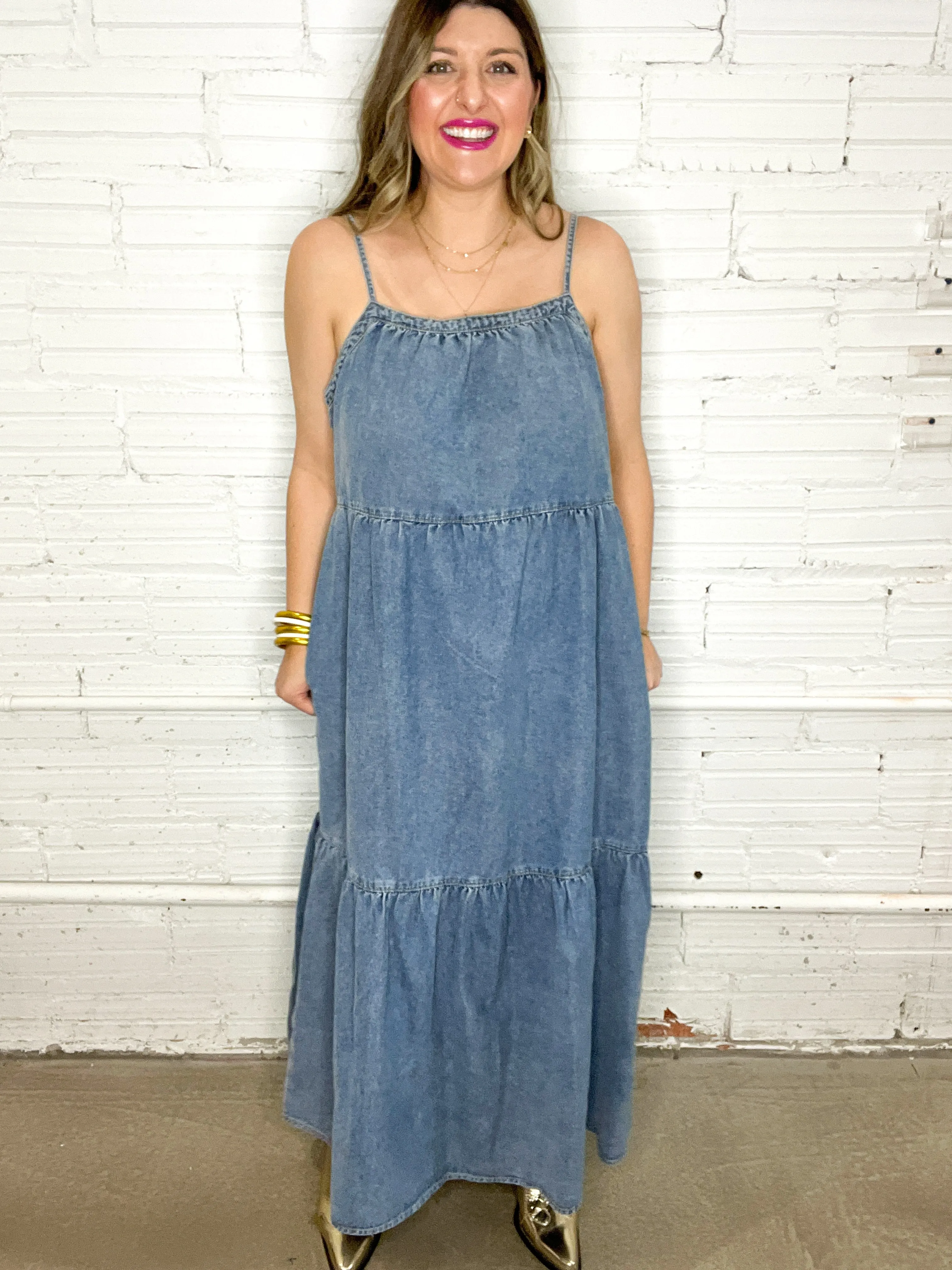 Hazie Denim Maxi Dress