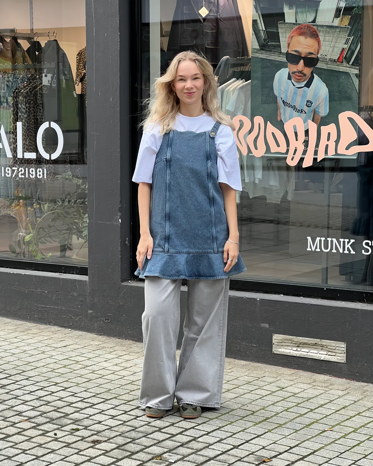Heavy Denim Mini Dress - Tint Wash