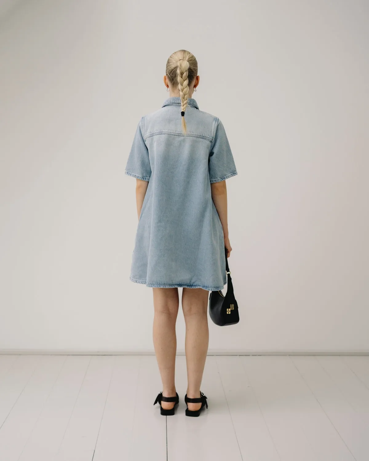 Heavy Denim Mini Dress - Tint Wash