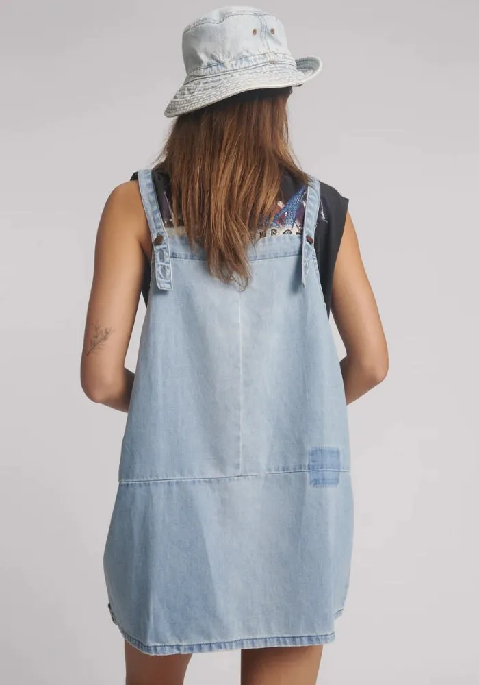 Hemp Denim Pini Mini Dress - Faded Blue