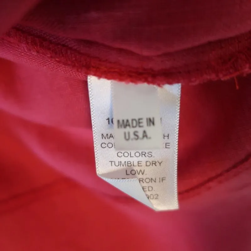 Honorine Mini Dress Red Pleated Linen Size Extra Small