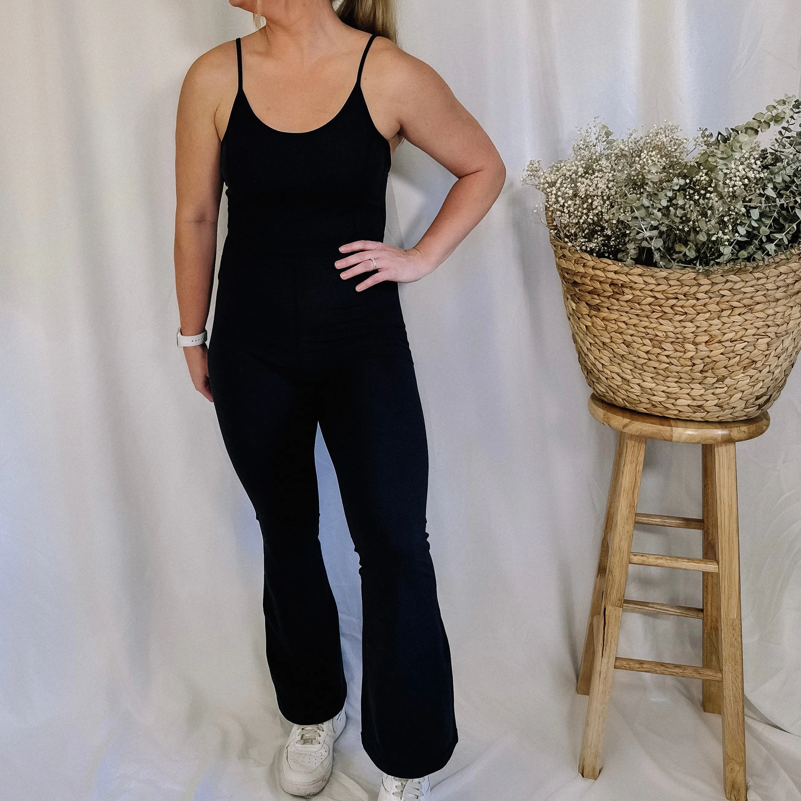 Hot Girl Walk Flared Fitted Jumpsuit